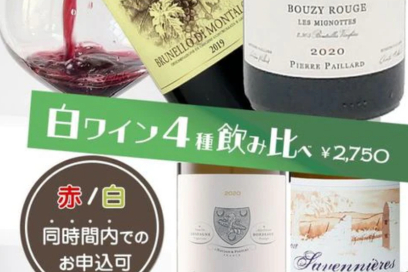 【赤・白 試飲イベント】 赤ワイン2種 /白ワイン4種（30cc）
