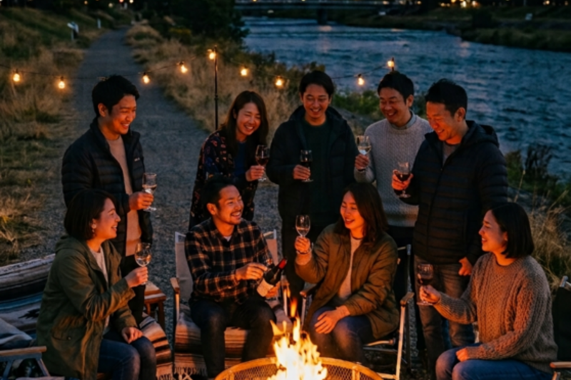 札幌焚き火ワイン会
