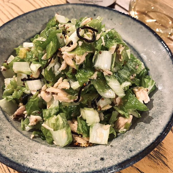 山東菜とツナと塩昆布のマスタードサラダ
