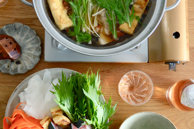 ブリとひらひら大根の梅胡椒鍋