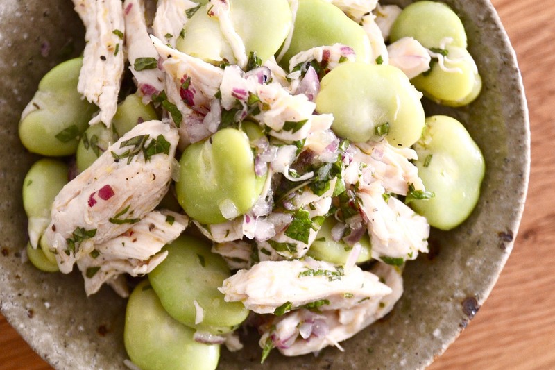 鶏むね肉とそら豆のミントマリネ
