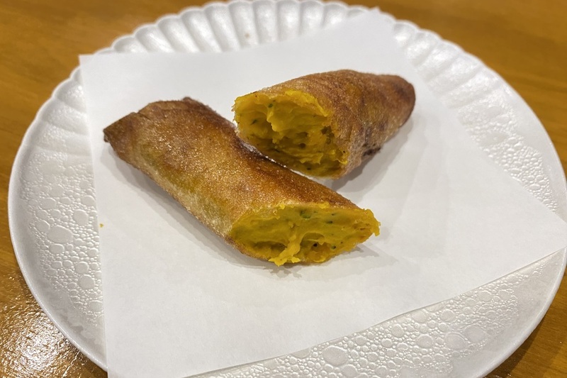 カボチャとクリームチーズの春巻き