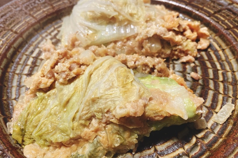 白菜と挽肉のミルフィーユ