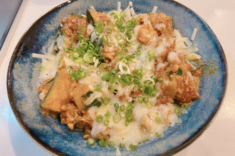 かぼちゃとチーズの旨辛麻婆