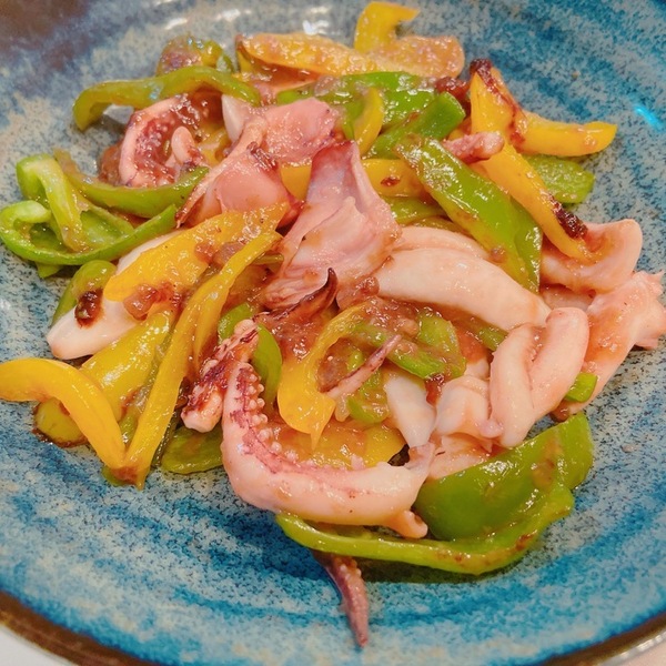 スルメイカとピーマンのバルサミコ酢炒め ワインのおつまみペアリングレシピ