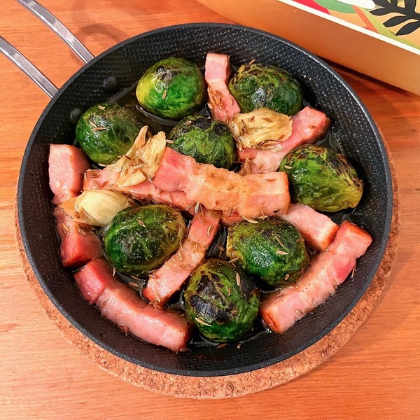 パルメザンベーコン芽キャベツのレシピ