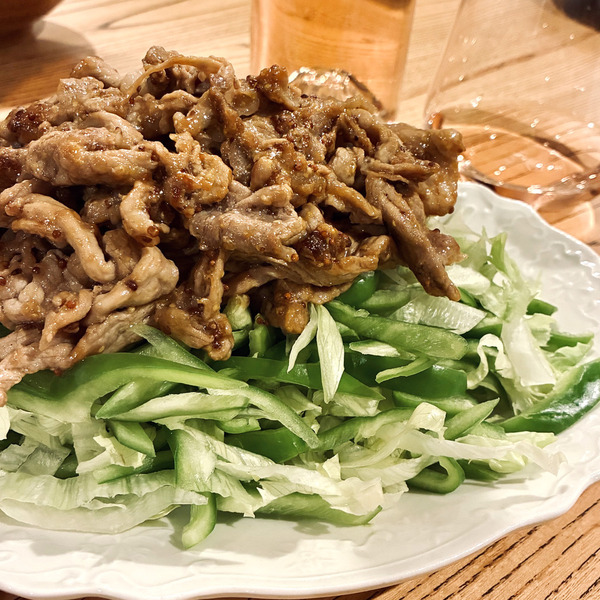 豚肉ソース炒めサラダ