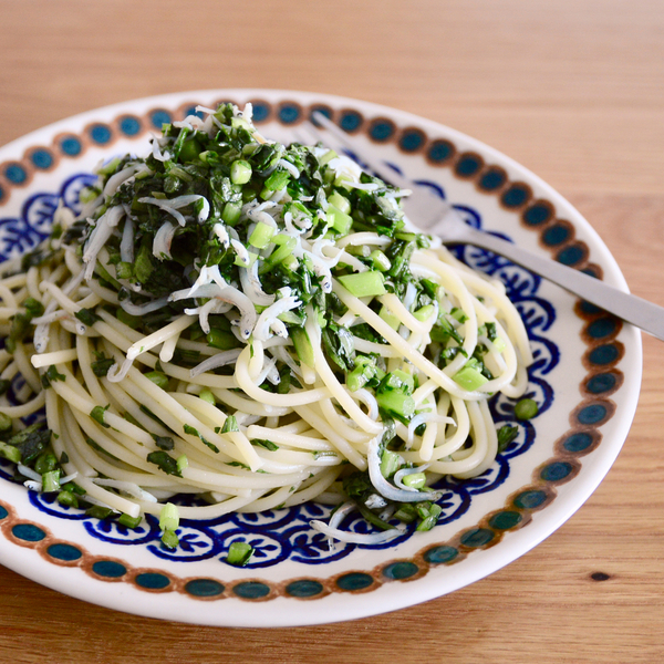 しらすと春菊のスパゲッティ ナンプラー風味 ワインのおつまみペアリングレシピ