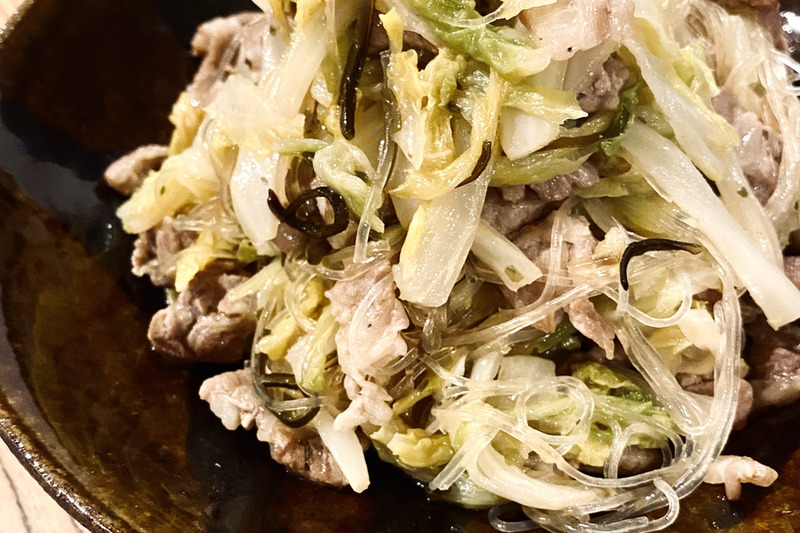 塩もみ白菜と豚肉の塩昆布煮
