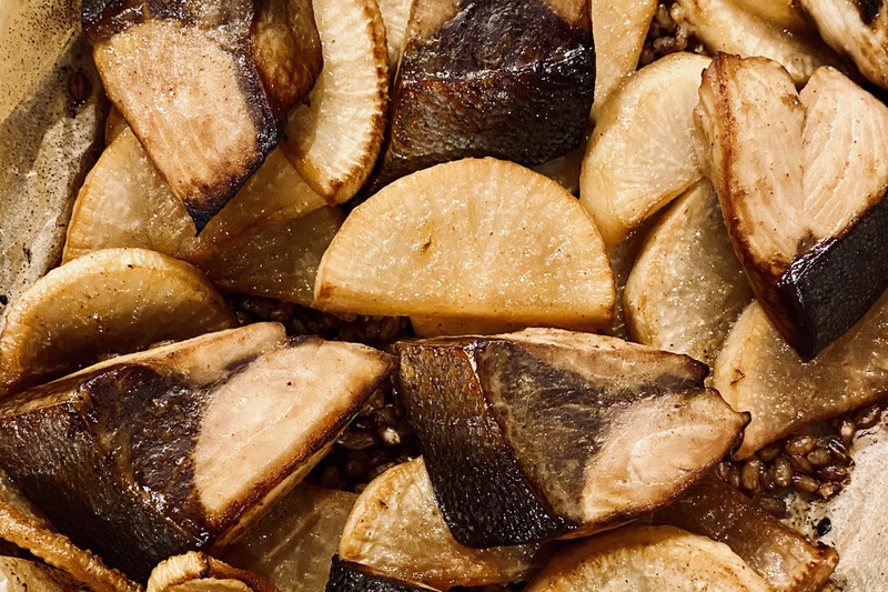 ぶり大根のオープン焼き
