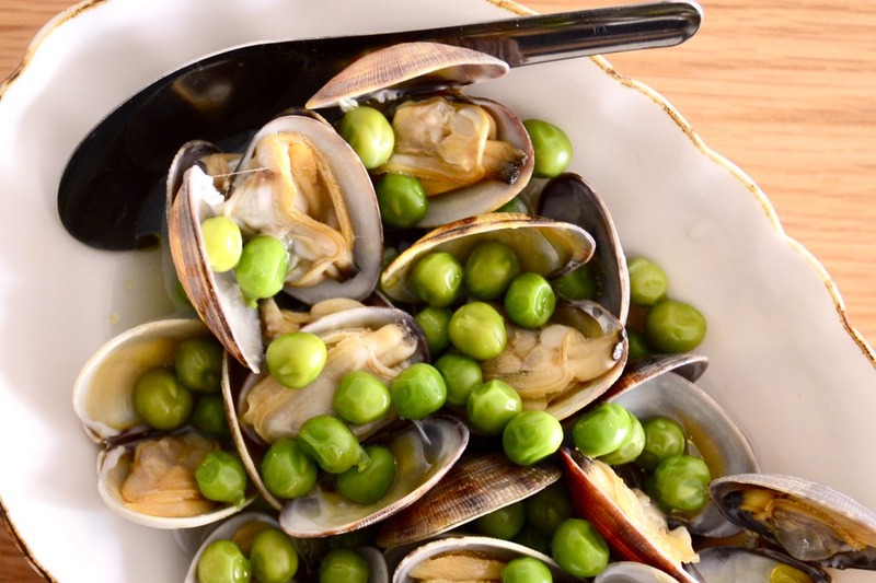アサリとグリーンピースの蒸し煮
