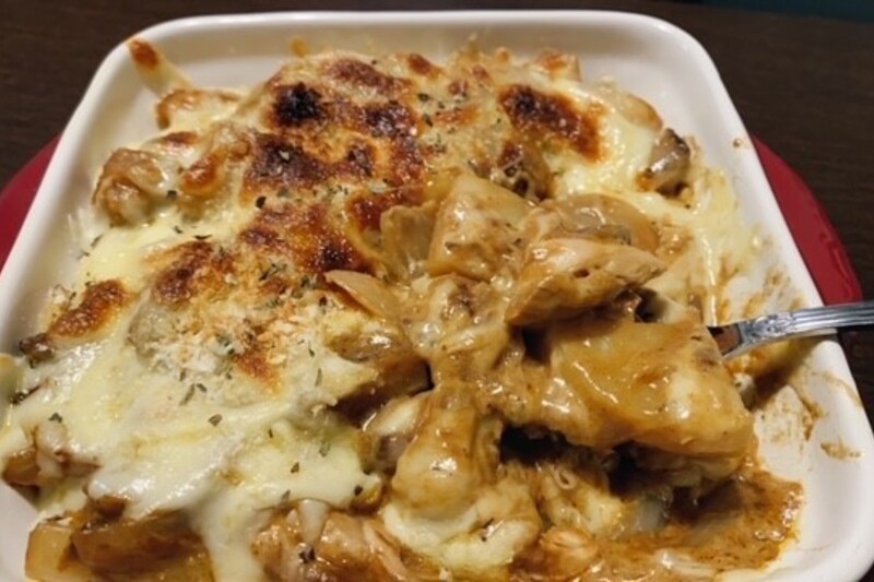 ブリのカレーグラタン