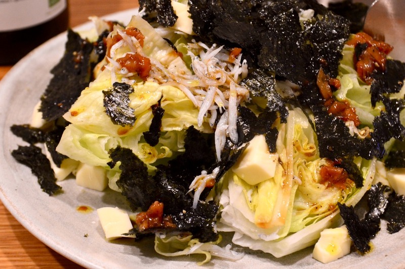 レタスとしらすと海苔のサラダ
