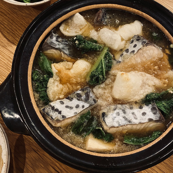 鰆とケールのみぞれ鍋