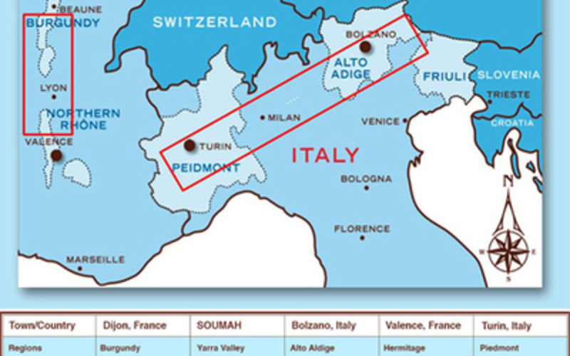 非常に冷涼な地区だからこだわる北イタリア、フランス品種!