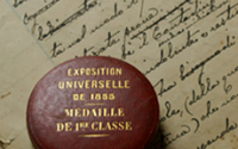 1855年のパリ万博でメダル受賞