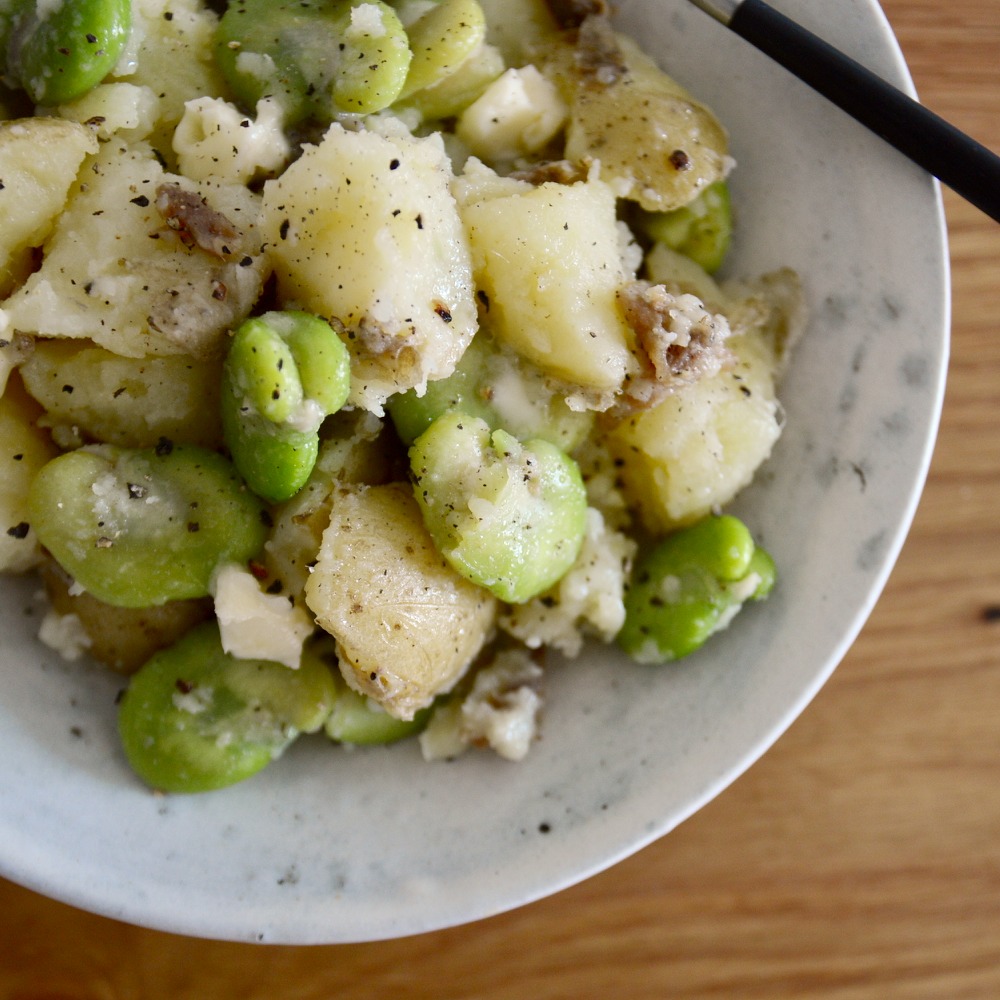 そらまめとアンチョビバターのポテトサラダ ワインのおつまみペアリングレシピ